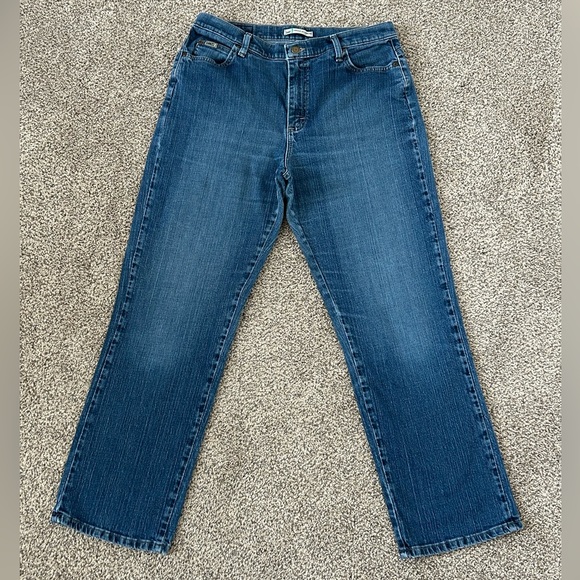 LEE RELAXED STRAIGHT LEG AT THE WAIST BLUE DENIM JEANS SIZE 12 M WOMENS - Picture 1 of 9
